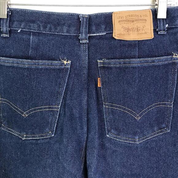 Vintage Levis Jeans Womens 16 Orange Tab Dark Wash 544 High Rise Straight Leg - Picture 4 of 7